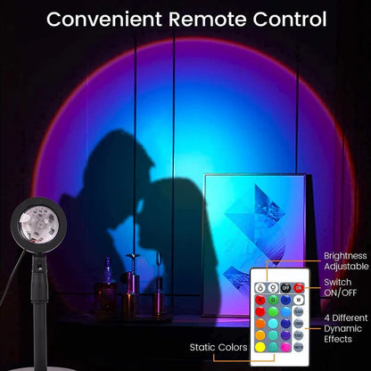 Multi Colors Sunset Lamp, Sunset Projection Lamp LED Night Lights 85% OFF