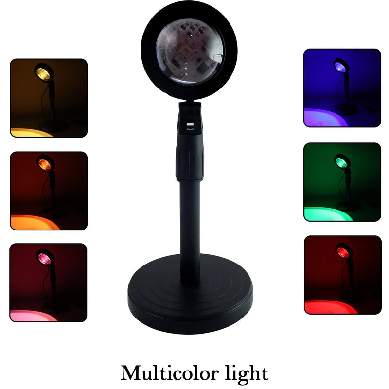 Multi Colors Sunset Lamp, Sunset Projection Lamp LED Night Lights 85% OFF